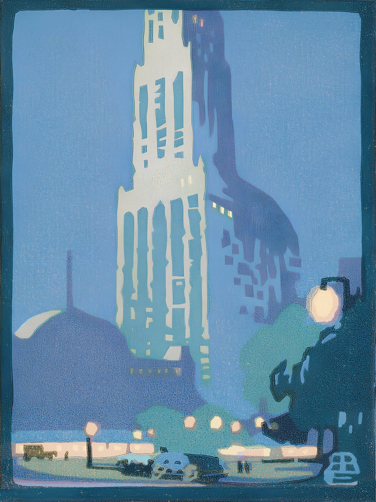 Woolworth Building, June night by Rachael Robinson Elmer