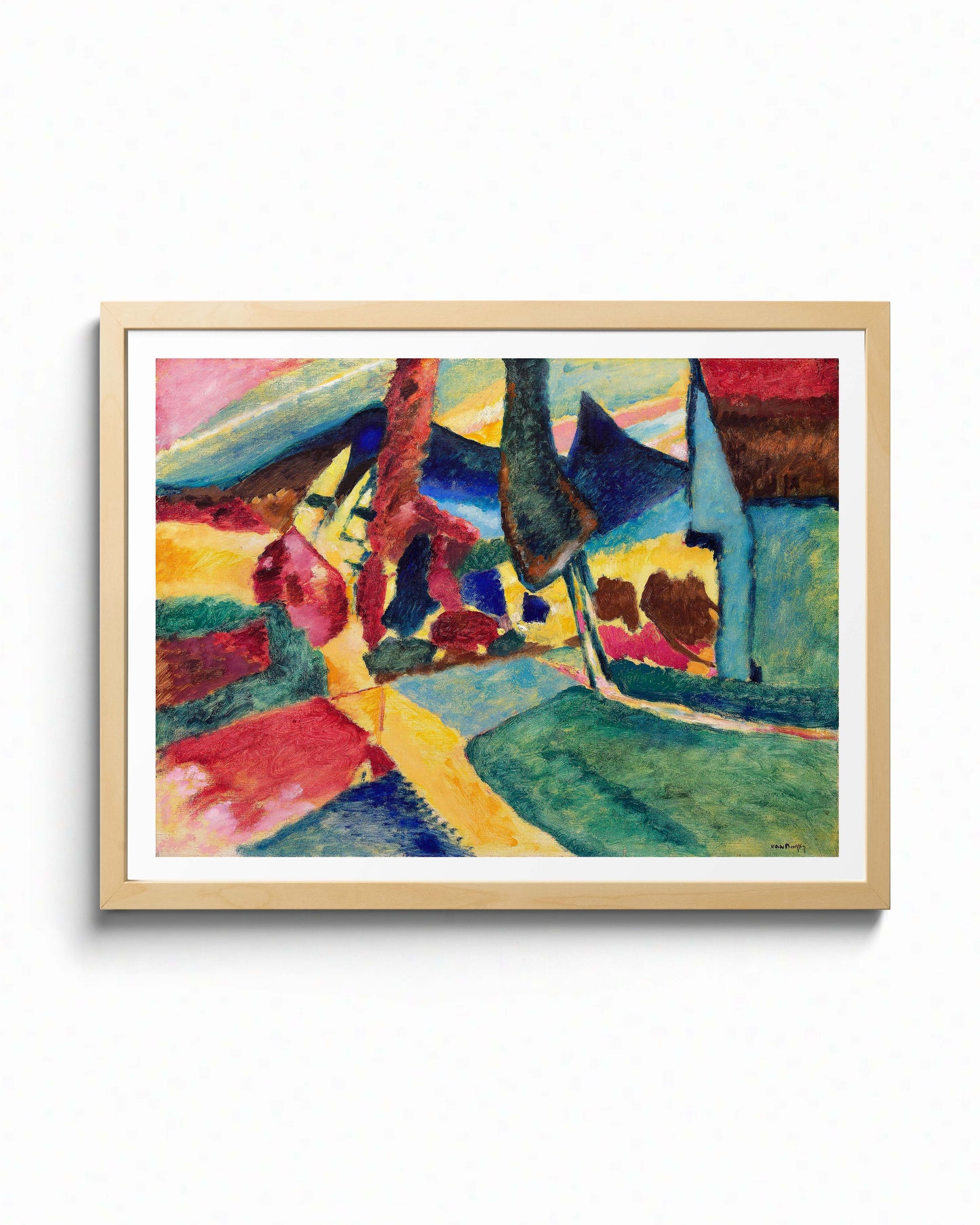 Landscape with Two Poplars by Kandinsky