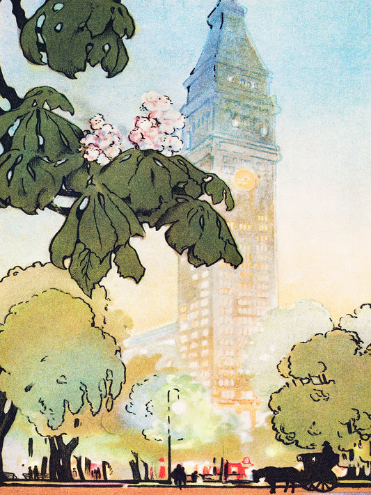Metroplitan Tower on  Summer Evening by Rachael Robinson Elmer